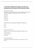 OHIO LEAD RISK ASSESSOR EXAM PACKAGE DEAL QUESTIONS AND ANSWERS WITH VERIFIED SOLUTIONS UPDATED 2025