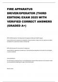 FIRE APPARATUS DRIVER-OPERATOR &lpar;THIRD EDITION&rpar; EXAM 2025 WITH VERIFIED CORRECT ANSWERS &lpar;GRADED A&plus;&rpar;&period;