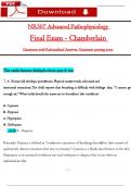 NR 507 Advanced Pathophysiology Final Exam &lpar;3 set exam&rpar; &plus; Study Guide&colon; ALL IN ONE &lpar;Latest 2025 &sol; 2026&rpar;&colon; Actual Questions with Verified Answers - Chamberlain