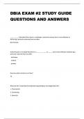 DBIA EXAM 2 STUDY GUIDE QUESTIONS AND ANSWERS&period;