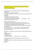 Auditing Theory AT 5901&colon; Questions With Easy-to-Understand Solutions