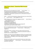 Audit Theory Exam 1 - Questions With Accurate Solutions