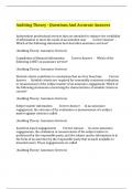 Auditing Theory - Questions And Accurate Answers
