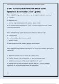 ARRT Vascular Interventional Mock Exam Questions & Answers Latest Update.