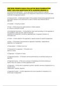 CERTIFIED PENNSYLVANIA EVALUATOR MAIN EXAMINATION SHEET 2025&sol;2026 QUESTIONS WITH ANSWERS GRADED A&plus;