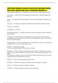 CERTIFIED PENNSYLVANIA EVALUATOR REVISION EXAM 2025&sol;2026 QUESTIONS WITH ANSWERS GRADED A&plus;