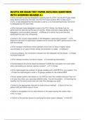 DAVITA RN EXAM TEST PAPER 2025&sol;2026 QUESTIONS WITH ANSWERS GRADED A&plus;
