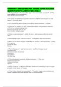 EMERGENCY PROCEDURES KSV 3 FINAL PAPER 2025&sol;2026 QUESTIONS WITH ANSWERS GRADED A&plus;