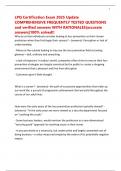 LPQ Certification Exam 2025 Update COMPREHENSIVE FREQUENTLY TESTED QUESTIONS and verified answers WITH RATIONALES&vert;accurate answers&vert;100&percnt; solved&excl;&excl;