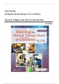 Test Bank for Meeting the Physical Therapy Needs of Children&comma; 3rd Edition by Susan K&period; Effgen All Chapters &vert;&vert;Complete A&plus; Guide