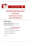 NRNP 6566 Midterm Exam &lpar;2 Sets&rpar; &vert; Actual Questions & Verified Answers &vert; Expert Explanations &vert; 2025&sol;2026