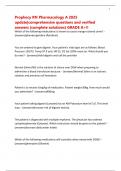 Prophecy RN Pharmacology A 2025 update&vert;comprehensive questions and verified answers &lpar;complete solutions&rpar; GRADE A&plus;&excl;&excl;