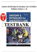Test Bank For Anatomy and Physiology for Emergency Care&comma; 3rd Edition By Bledsoe&vert; Verified Chapter s 1 - 20 &vert; Newest Edition