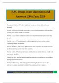  RAC Drugs Exam Questions and Answers 100&percnt; Pass&comma; 2025