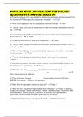 MARYLAND STATE LAW FINAL EXAM TEST 2025&sol;2026 QUESTIONS WITH ANSWERS GRADED A&plus;