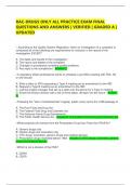 RAC-DRUGS ONLY ALL PRACTICE EXAM FINAL QUESTIONS AND ANSWERS &vert; VERIFIED &vert; GRADED A &vert; UPDATED