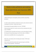 Storm water pollution prevention Exam Questions and Answers 100&percnt; Pass