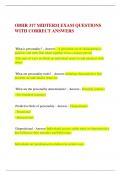  OBHR 317 MIDTERM EXAM QUESTIONS WITH CORRECT ANSWERS