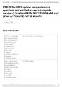 CTR EXAM 2025 update&vert; comprehensive questions and verified answers &lpar;complete solutions&rpar; GUARANTEED&period; SUCCESS&vert;GRADE A&plus;&excl;&excl; &lpar;100&percnt; ACCURATE&rpar; GET IT RIGHT&excl;&excl;