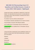 BSN HESI 315 Pharmacology Exam V2 &vert; Questions and Verified Answers &vert;Grade A&vert; Latest 2025&sol; 2026 Update &vert; Nightingale