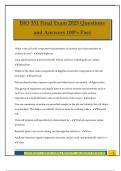BIO 351 Final Exam 2025 Questions and Answers 100&percnt; Pass