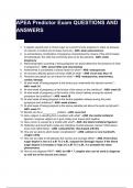 APEA Predictor Exam QUESTIONS AND ANSWERS