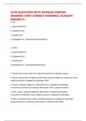CLTM QUESTIONS WITH DETAILED VERIFIED ANSWERS &lpar;100&percnt; CORRECT ANSWERS&rpar; &sol;ALREADY GRADED A&plus;