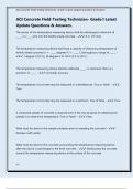 ACI Concrete Field-Testing Technician- Grade I Latest Update Questions & Answers&period;