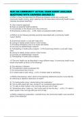NUR 206 COMMUNITY ACTUAL EXAM SCRIPT 2025&sol;2026 QUESTIONS WITH ANSWERS GRADED A&plus;