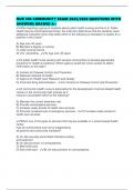 NUR 206 COMMUNITY EXAM 2025&sol;2026 QUESTIONS WITH ANSWERS GRADED A&plus;