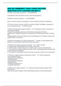 NUR 206 COMMUNITY FINAL PAPER 2025&sol;2026 QUESTIONS WITH ANSWERS GRADED A&plus;