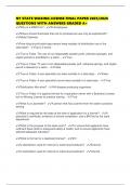 NY STATE WAXING LICENSE FINAL PAPER 2025&sol;2026 QUESTIONS WITH ANSWERS GRADED A&plus;