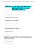 Newest 2025 ACLS Pre-Test Exam With Actual Question & Verified Answer   Graded A&plus;
