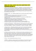 OMES CPO FINAL PAPER 2025&sol;2026 QUESTIONS WITH ANSWERS GRADED A&plus;