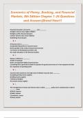 Economics of Money&comma; Banking&comma; and Financial Markets&comma; 8th Edition Chapter 1-26 Questions and Answers&vert;Brand New&excl;&excl;&excl;