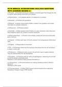 PLTW MEDICAL INTERVENTIONS 2025&sol;2026 QUESTIONS WITH ANSWERS GRADED A&plus;