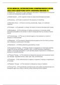 PLTW MEDICAL INTERVENTIONS COMPREHENSIVE EXAM 2025&sol;2026 QUESTIONS WITH ANSWERS GRADED A&plus;