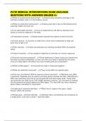 PLTW MEDICAL INTERVENTIONS EXAM 2025&sol;2026 QUESTIONS WITH ANSWERS GRADED A&plus;