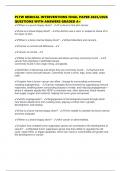 PLTW MEDICAL INTERVENTIONS FINAL PAPER 2025&sol;2026 QUESTIONS WITH ANSWERS GRADED A&plus;