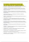 PLTW MEDICAL INTERVENTIONS REVISION EXAM 2025&sol;2026 QUESTIONS WITH ANSWERS GRADED A&plus;