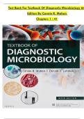  Test Bank For Textbook Of Diagnostic Microbiology 6th Edition By Connie R&period; Mahon  Chapters 1 - 41