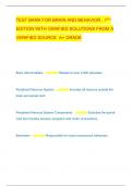 TEST BANK FOR BRAIN AND BEHAVIOR &comma; 7TH EDITION WITH VERIFIED SOLUTIONS FROM A VERIFIED SOURCE  A&plus; GRADE