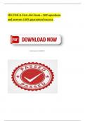 HSI YMCA First Aid Exam &ndash; 2025 questions and answers 100&percnt; guaranteed success&period;