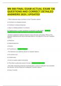 MN 568 FINAL EXAM ACTUAL EXAM 100 QUESTIONS AND CORRECT DETAILED ANSWERS 2025 &vert; UPDATED