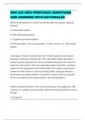 BSN 225 HESI PREP&lpar;2025&rpar; QUESTIONS AND ANSWERS WITH RATIONALES