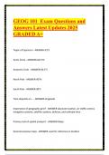 GEOG 101 Exam Questions and Answers Latest Updates 2025 GRADED A&plus;