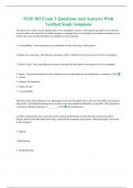NUR 303 Exam 3 Questions And Answers With Verified Study Solutions