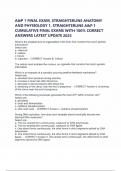 A&P 1 FINAL EXAM&comma; STRAIGHTERLINE ANATOMY AND PHYSIOLOGY 1&comma; STRAIGHTERLINE A&P 1 CUMULATIVE FINAL EXAMS WITH 100&percnt; CORRECT ANSWERS LATEST UPDATE 2025
