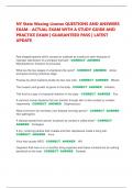 NY State Waxing License QUESTIONS AND ANSWERS  EXAM - ACTUAL EXAM WITH A STUDY GUIDE AND  PRACTICE EXAM &vert; GUARANTEED PASS &vert; LATEST  UPDATE 