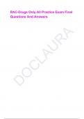 RAC-Drugs Only All Practice Exam Final Questions And Answers